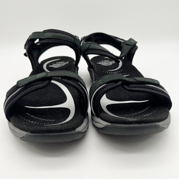 Abeo BIO System Goleta Black Leather Comfort Walking Active Sandals Women’s 8.5 - Picture 5 of 11